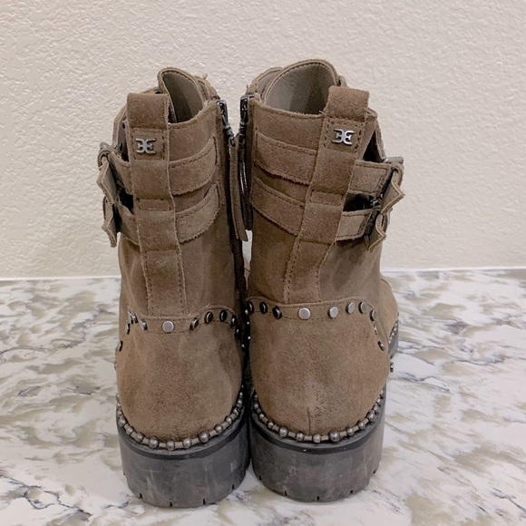 Sam Edelman “Jennifer” leather suede combat boots - Picture 5 of 9